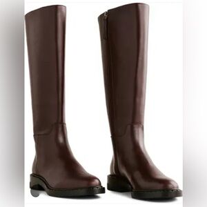 Reformation Nancy Dark Brown Knee Boots 5.5